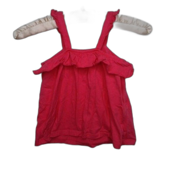 Toughskins Girls Hot Pink Ruffle Summer Barbiecore Top Size 5/6 - Picture 5 of 7